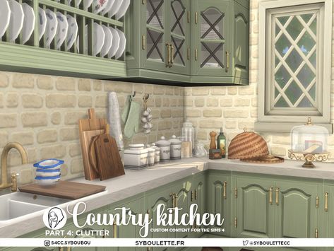 Sims 4 Kitchen Cabinets, Sims 4 Cottage, Sims 4 Beds, Sims 4 Kitchen, Resource Furniture, Sims 4 Clutter, Free Sims 4, Kitchen Clutter, Sims 4 Cc Furniture