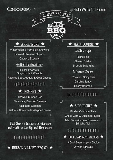 Bbq Catering Menu Ideas, Grill Restaurant Menu Design, Bbq Restaurant Menu Ideas, Southern Bbq Menu Ideas, Bbq Menu Design, Bbq Party Menu, Bbq Restaurant Design, Bbq House, Bbq Food Truck