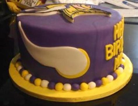 Vikings Cake - CakeCentral.com Vikings Football Cake, Vikings Cake, Vikings Football, Football Cake, Cake Birthday Cake, Vanilla Chocolate, Vanilla Buttercream, Brother In Law, My Brother