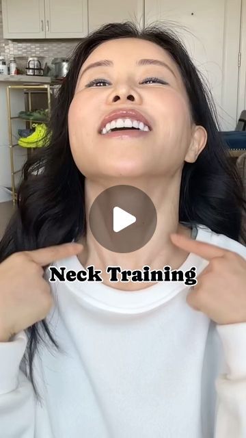 Exercise For Neck Lines, Neck Firming Exercises, Face Yoga Neck, Exercises For Face And Neck, Neck Line Exercise, Face And Neck Yoga, Neck Yoga Facial Exercises, Neck Exercise Women, Neck And Face Exercises