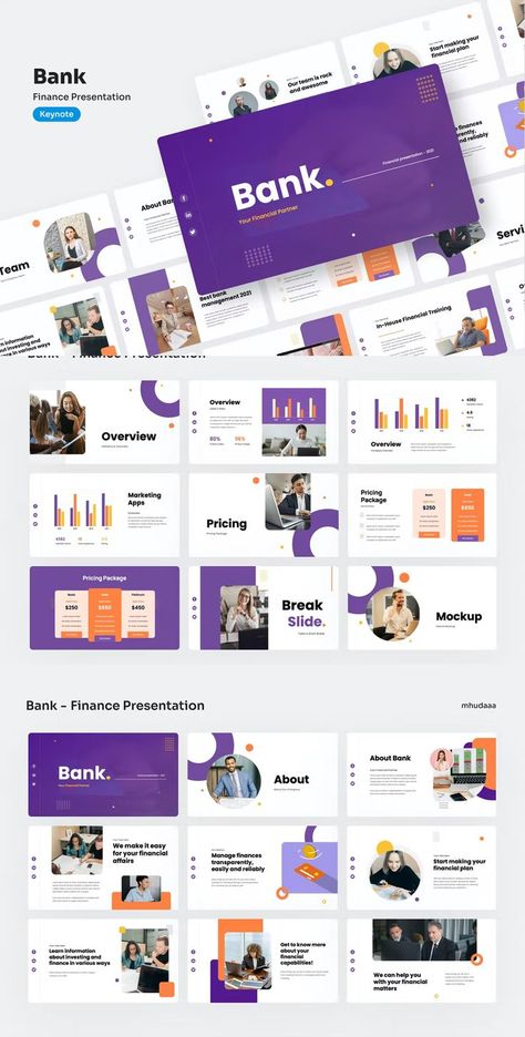 Keynote Presentation Design, Finance Presentation, Green Marketing, Ppt Template Design, Presentation Slides Design, Bank Design, Finance Bank, Banking App, Presentation Layout