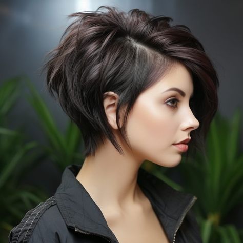 Elegant Short Hair, Pixie Haircut Ideas, Messy Short Hair, Short Hair Undercut, Short Hair Tutorial, Peinados Fáciles Para Cabello Corto, Haircuts For Medium Hair, Haircut And Color, Penteado Cabelo Curto