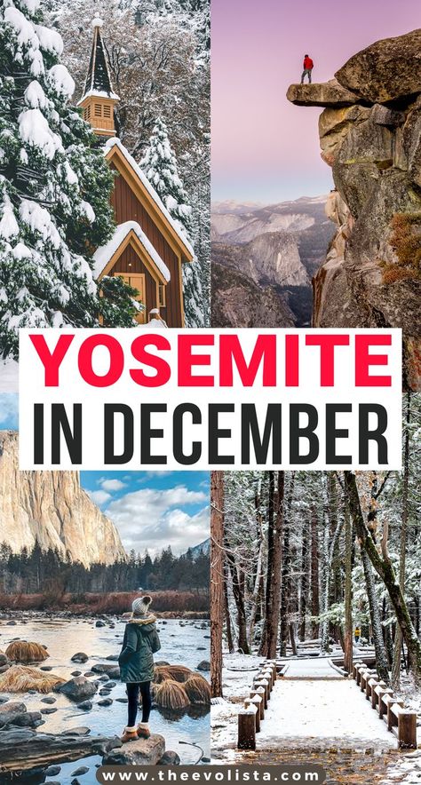 Yosemite In December, Winter Yosemite, Yosemite Itinerary, Yosemite Winter, Us National Parks Map, Yosemite Hikes, National Parks Road Trip, Congaree National Park, Yosemite Trip