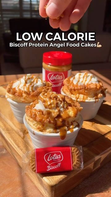 Biscoff Protein, Low Cal Dessert, Biscoff Spread, Protein Food, Protein Cake, Protein Desserts, Low Calorie Desserts, Vanilla Protein Powder, Low Carb Meals Easy