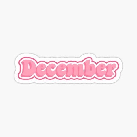 December Stickers, Pink December, Reader Stickers, December Quotes, Diary Stickers, Bullet Journel, Xmas Sticker, Birthday Cake Topper Printable, Pink Xmas