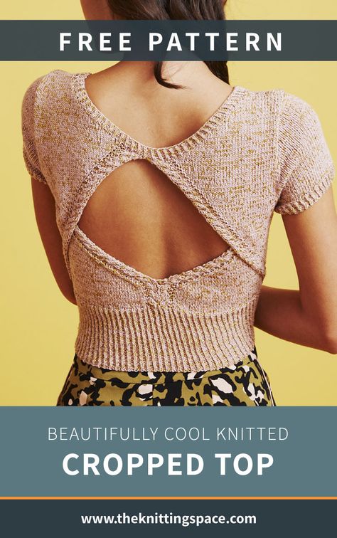 Free Knitting Patterns For Women, Knit Top Patterns, Gilet Crochet, Crop Top Pattern, Easy Knit, Paintbox Yarn, Knitted Tops, Cool Ideas, Summer Knitting