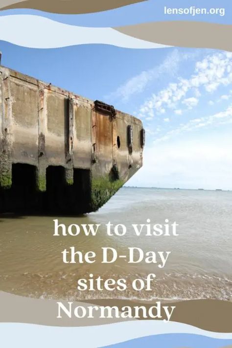 This post details all of the WWII sites that you should visit in Normandy whether you hire a tour guide or create a self-guided tour of the D-Day Beaches and beyond. All you need to know to find a coordinated tour or go on your own walkabout through history. Part of a Never Forget series about WWII sites to visit. Beaches In France, What To Do Outside, France Road Trip, Day Trips From Paris, D Day Normandy, D Day Beach, European Holiday, Day Trip From Paris, Normandy Beach