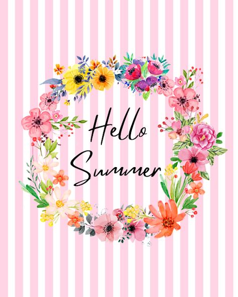 Hello Summer Wallpapers, Summer Words, Summer Printables, Summer Wall Art, Fruit Picture, Summer Poster, Printables Free, Wall Art Collection, Free Summer