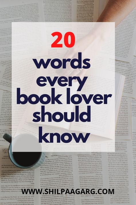 For book lovers, words are the most beautiful things that existed in the world. They are the keys to magical worlds. It is the words that they love, the big and the small, the ones that make a way in their notebooks and in their vocabulary! Today, I am sharing some amazingly cool words that every book lover should know, for they are all about books and everything bookish. 1. Bibliosmia The smell or aroma of a good book Bookish Words, Words For Book Lovers, Small Book Quotes, All About Books, Best Self Help Books, Book Works, About Books, Unusual Words, Rare Words