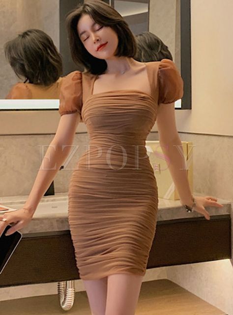 Top Trendy & Sexy Fashion Wear Bodycon Dress For Women/Girls Trendy Dresses Bodycon, Cute Bodycon Dresses Parties, Latest Bodycon Dresses, Shoulderless Bodycon Dress, Bodycon Dress From Meesho, Body Corns Dress, Birthday One Piece Dress, Bodycon Strap Dress, Short Party Dress With Sleeves