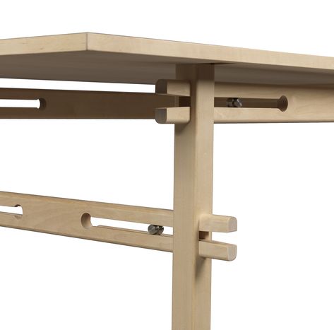 SPÄNNA table | Wedge Joinery Design, Cnc Furniture, Plywood Flooring, Joinery Details, Gaming Table, Wood Joints, Wood Joinery, Plywood Furniture, Furniture Details