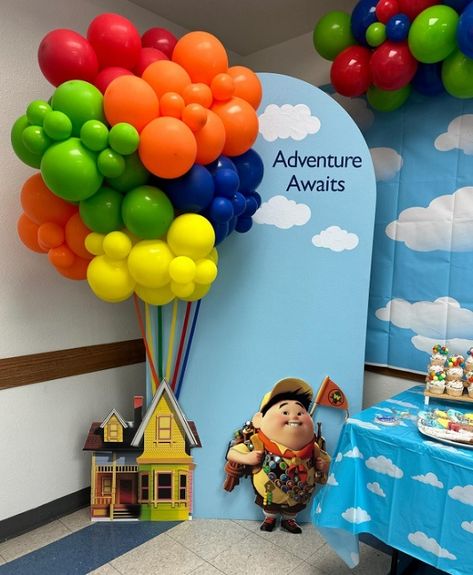 Adventure Awaits, UP-themed Baby Shower – Baby Shower Ideas 4U Adventure Themed Party, Up Movie Birthday Theme, Pixar Up Themed Baby Shower Ideas, Up 1st Birthday Theme, Up Themed Gender Reveal, Up Themed Birthday Party Pixar, Adventure Theme Baby Shower Ideas, Up Baby Shower Ideas, Up Themed Baby Shower Ideas