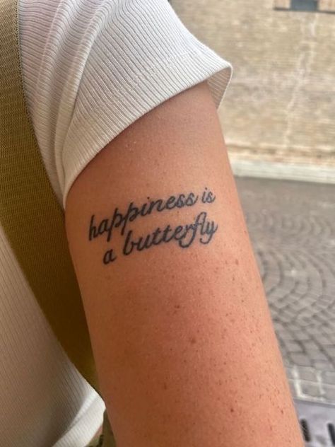 #follow #tattooideas #tattoos #blogging #blog #blogger Happiness Is A Butterfly Tattoo, Ldr Tattoo, Lana Del Rey Tattoos, A Butterfly Tattoo, Happiness Is A Butterfly, The Life I Want, Handpoke Tattoo, Petite Tattoos, Discreet Tattoos