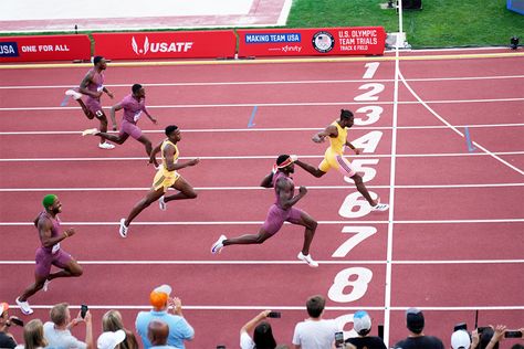 Olympic Trials Men’s 200 — Trademark Lyles Met Challengers - Track & Field News Noah Lyles, Olympic Trials, Delivery Pictures, Long Jump, Sports Images, Track Field, World Champion, World Championship, Track And Field