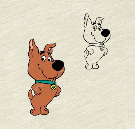 Scrappy Doo Tattoo, Scrappy Doo Drawing, Frozen Svg, Make Birthday Invitations, Animal Muppet, Disney Character Drawings, Friends Sketch, Scrappy Doo, Character Drawings