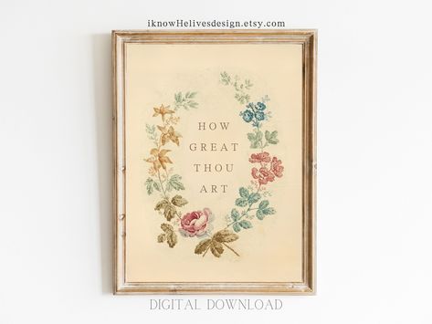 Floral Sketch Drawing, Hymn Art Printable, Vintage Girls Room, Vintage Girls Rooms, Antique Nursery, Hymn Art, Nursery Floral, Christian Nursery, Floral Sketch