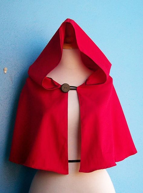 Red Cape Coat, Red Riding Hood Cape, Crochet Scarf Diagram, Hood Cape, Diy Cape, Red Riding Hood Costume, Cape Costume, Cape Pattern, Kids Cardigans