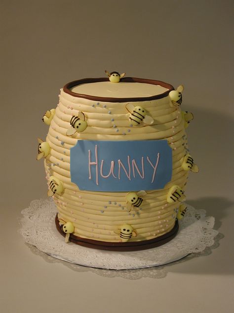 Winnie the Pooh Hunny Pot cake | Philip Duquette | Flickr Winnie The Pooh Honey Pot, Pooh Honey Pot, Pot Cake, Pot Cakes, Winnie The Pooh Cake, Winnie The Pooh Honey, Winnie The Pooh Themes, Disney Baby Shower, Winnie The Pooh Birthday