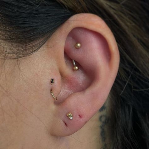 Triple Tragus Piercing, Tragus Piercing Hoop, Tragus Hoop Piercing, Hoop Tragus Piercing, Double Tragus Piercing, Double Tragus, Piercings Jewelry, Anti Tragus, Tragus Hoop