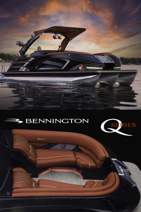 Luxury Performance Pontoon Boats Bennington Pontoon Boats, Pontoon Boats, Pontoon Boat Ideas, Best Pontoon Boats, Pontoon Party, Luxury Pontoon Boats, Water Time, Marine Upholstery, Flat Bottom Boats