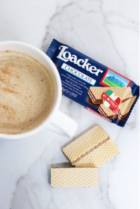 Start your morning with a Latte and Pure Goodness. Pure Goodness comes with no colorings, no preservatives, no added flavorings, and no hydrogenated fats. Find pure goodness in a Loacker wafer. #PureGoodness Loacker Wafer, Biscuits Photography, Biscuit Packaging, Marketing Words, Feed Ig, Packaged Food, Van Halen, Creative Ads, Free App