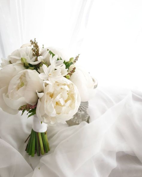 White Peony Bouquet Wedding, Oahu Elopement, White Peonies Bouquet, White Wedding Decorations, Bridal Bouquet Peonies, Peony Bouquet Wedding, Bridal Bouquet Flowers, English Wedding, Peony Wedding