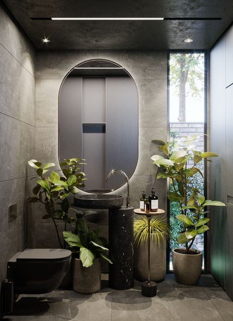 Resort Toilet Design, Tropical Toilet Design, Ethereal Office, Tropical Toilet, Modern Tropical Bathroom, Outdoor Toilet Design, Tropical Toilets, Tea Moodboard, Coffee House Interiors