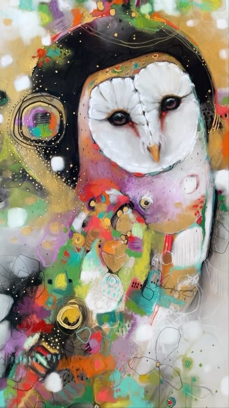 Owl Tattoo Drawings, Owl Photography, Owl Art Print, Art Alevel, Owl Artwork, Abstract Animal Art, Inner Work, Intuitive Painting, Owls Drawing