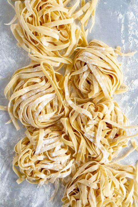 Fresh egg noodle pasta made with the KitchenAid stand mixer. #pinacooks #homemadepasta #freshpasta Homemade Pasta Recipes, Homemade Pasta Dough Recipe, Fresh Egg Noodles, Fresh Pasta Recipes, Homemade Pasta Dough, Kitchenaid Pasta, Pasta Dough Recipes, Homemade Pasta Recipe, Mixer Recipes