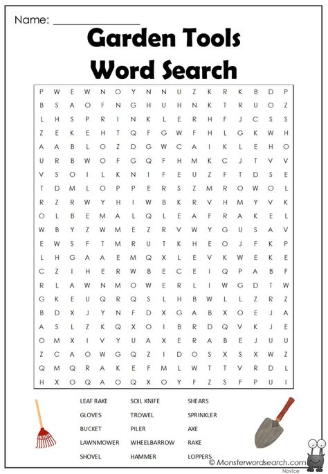 nice Garden Tools Word Search Music Word Search, Science Word Search, Fall Word Search, Apple Word, Team Word, Beach Words, Free Printable Word Searches, Nice Garden, Science Words