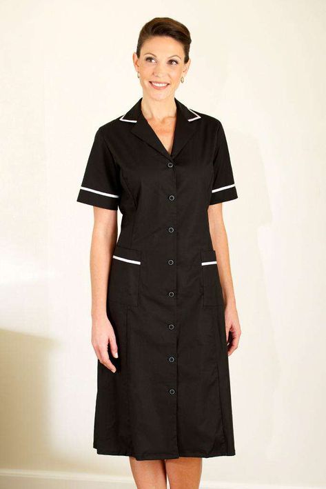 We offer a selection of housekeeping uniform options from traditional housekeeping dresses to contemporary shirt style dresses, flexible tunics and trousers and an on trend jumpsuit to create the right image for your housekeeping team. All our garments are made from breathable and comfortable fabrics. House Keeping Uniform, Housekeeping Dress, Housekeeping Uniform, Blouse Tutorial, Salon Wear, Hotel Uniform, House Keeping, Scrubs Outfit, Hospitality Uniform