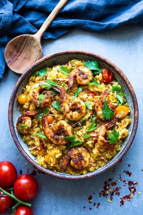 Summer Tomato Risotto with Saffron | Feasting At Home Vegetarian Risotto, Best Risotto, Feasting At Home, Shrimp Risotto, Clean Eating Guide, Tomato Risotto, Recipes Fish, Mediterranean Meals, Mission Complete