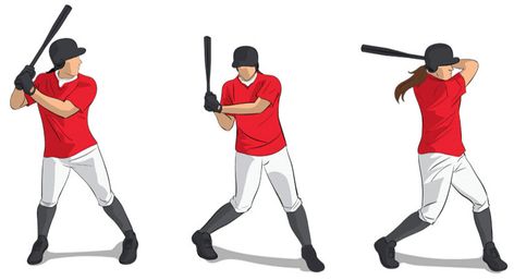 PurposeDevelops rhythm , timing and visualization skillsSet Up 	Player stands at home plate with a bat.Instructions 	Player gets in batting stance and attempts to take the perfect swing. 	He should imagine a pitch coming in and her bat meeting the pitch at the ideal contact point. 	Take 10 swingsCoaching Tips 	Look for good hitting mechanics – short stride, closed front foot, back knee drive and turn, vertical axis of rotation, still head, good bat lag Swinging Bat Reference, Hitting Drills Softball, Softball Hitting Drills, Bat Reference, Batting Stance, Baseball Hitting Drills, Softball Hitting, Softball Workouts, Youth Softball