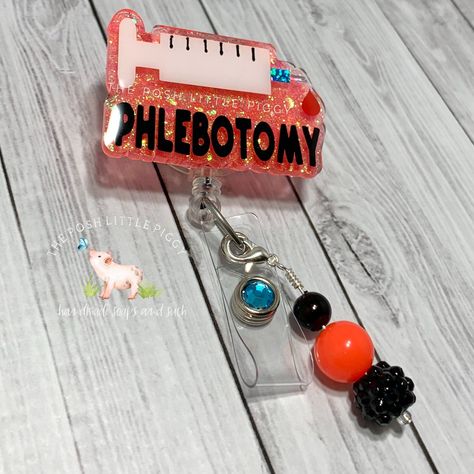 Phlebotomy Badge Reel, Phlebotomy, Personalised Badges, Acrylic Keychains, Id Badge Reels, Name Badges, Nurse Badge Reel, Nurse Badge, Graduation Pictures