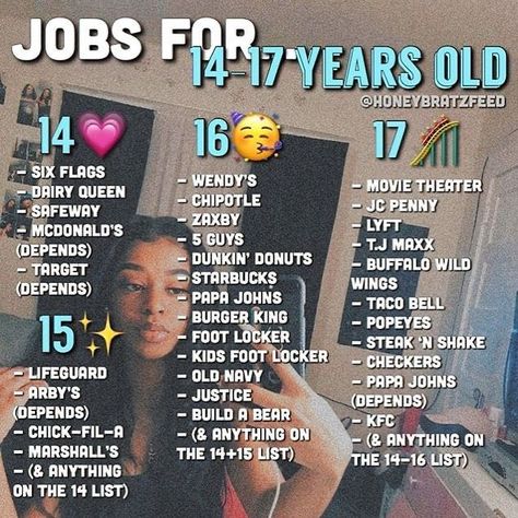 Pin on s•c•h•o•o•l Jobs To Have At 11, Jobs That Hire At 15, Places To Work At 16, Jobs For 16 Yo, Jobs For 17 Yo, Good Jobs For Teens, Best Jobs For Teens, Summer Jobs For 13, Jobs For 15 Yo