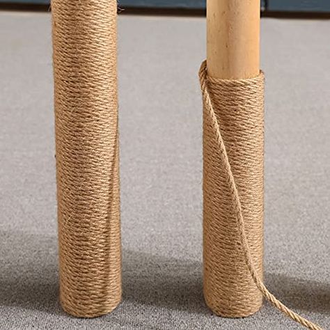 Nature Hemp Rope,1/4inch Heavy Duty Jute Twine for Cat Tree and Tower, DIY Scratcher Scratching Post Replacement, Pad, Crafts Hammock Home, Diy Cat Scratching Post, Sisal Twine, Chat Diy, Cat Tree Scratching Post, Sisal Rope, Cat Bed Furniture, Easter Basket Diy, Diy Furniture Easy