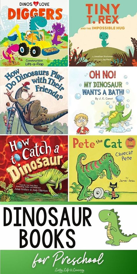 Dinosaur Books for Preschool Book Activities For Kids, Dinosaur Theme Preschool, Dinosaur Species, Dinosaur Books, Books For Preschool, Animal Story, Literature Study, Homeschool Activity, Dinosaurs Preschool