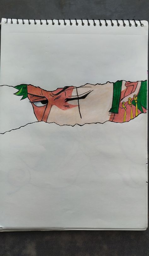 Craft For School Project, One Piece Eyes Drawing, Roronoa Zoro Eyes, One Piece Sketch Drawing, One Piece Drawing Sketches, Zoro Painting, Roronoa Zoro Drawing, Zoro Eyes, Zorro Roronoa