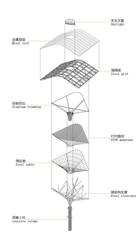 Roof Truss Design, Steel Architecture, Train Station Architecture, Tree Structure, Pavilion Architecture, Architecture Portfolio Design, Airport Design, Architecture Concept Diagram, Architecture Design Drawing