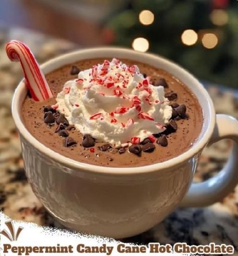 Christmas All Year Around❄️ ☃️ | Peppermint Candy Cane Hot Chocolate ☕️🍬 | Facebook Candy Cane Hot Chocolate, Hot Chocolate Ingredients, Christmas All Year, Peppermint Hot Chocolate, Peppermint Candy Cane, Milk Alternatives, Hot Chocolate Recipes, Peppermint Candy, Christmas Recipes