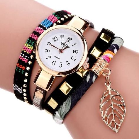 Digital Watches Women, Leaf Fabric, Ladies Bracelet Watch, Retro Band, Casual Bracelets, Swiss Army Watches, Fabric Bracelets, Dress Luxury, Bracelet Watches Women