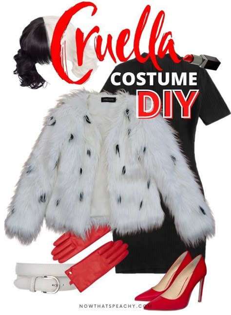 Learn how to make a Cruella De Vil Dress-up Costume Jacket | NO SEW DIY 

Easy dress-up tutorial on how to make your own villain costume with shop ideas and a tiny bit of DIY and imagination. Diy Fur Coat, Adult Dalmation Costume Diy, Cruella Deville Costume Diy, Cruella Costume Diy, Cruella Deville Coat, Cruella Costume Ideas, Diy Cruella Deville Costume, Cruella Deville Makeup, Dalmation Costume