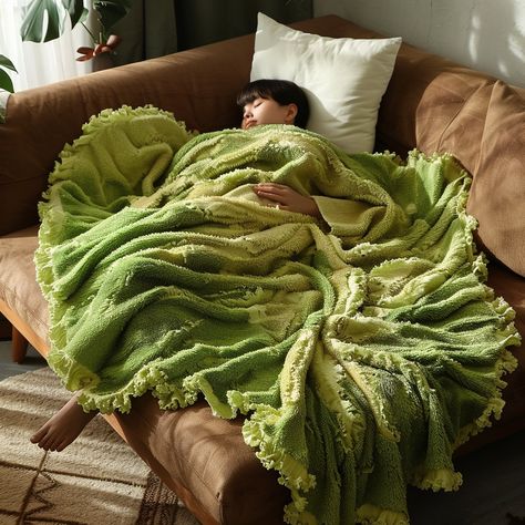 Introducing the Lettuce Leaf Blanket, a unique and whimsical addition to your home decor. This cozy blanket is designed to resemble a lush, vibrant lettuce leaf, with intricate detailing that mimics the natural curves and texture of real foliage. Made from ultra-soft, high-quality materials, the Lettuce Leaf Blanket provides warmth and comfort while adding a playful touch to any room. Perfect for garden enthusiasts, vegetable lovers, or anyone who appreciates quirky, nature-inspired design, t... Blanket Nest, Leaf Blanket, Lettuce Leaves, Nature Inspired Design, Natural Curves, Apartment Ideas, Lily Pads, Cozy Blankets, Art Stuff