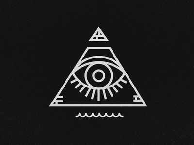 Dribbble - All Seeing Eye by Jeremy Vessey                                                                                                                                                                                 More Mandala Shapes, Tattoo Triangle, Free Masons, Tattoo Eye, Triangle Symbol, Pyramid Eye, Triangle Tattoos, Geometric Figures, Eye Sketch