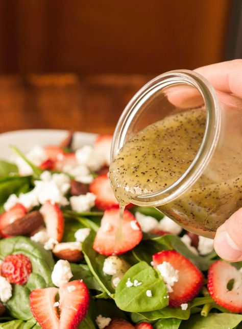 Salad Dressing Without Vinegar, Poppy Seed Salad Dressing, Poppyseed Salad Dressing, Poppy Seed Salad, Seed Salad, Poppyseed Dressing, Salad Dressing Recipe, Poppy Seed Dressing, Resep Salad