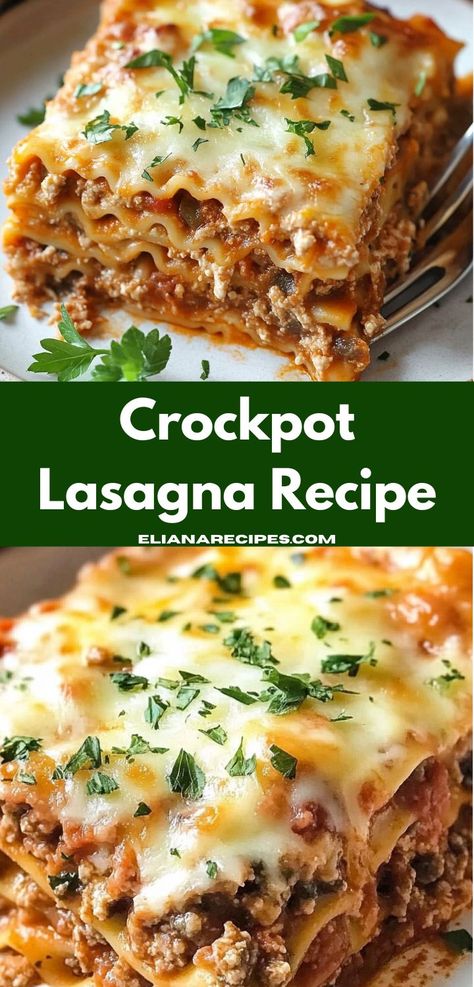 Want an easy lasagna recipe for dinner? Our crockpot lasagna recipe is just what you need! It’s one of the simplest crockpot recipes, perfect for lasagna dinner or other easy dinner ideas. Lazy Crock Pot Lasagna, Ground Beef Ricotta, Easy Crockpot Lasagna Recipe, Easy Crockpot Lasagna, Crockpot Lasagna Recipe, Pot Lasagna Recipe, Lasagna Recipe Slow Cooker, Crockpot Lasagna Easy, Crock Pot Lasagna