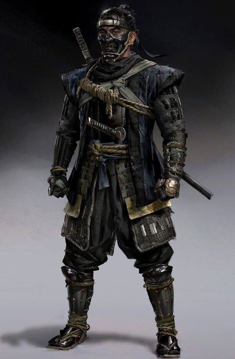 Ninja Armor, Armadura Ninja, Guerriero Samurai, Ronin Samurai, Jin Sakai, Japanese Art Samurai, Arte Ninja, Samurai Ninja, Samurai Artwork