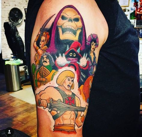 The Universe Tattoo, He Man Tattoo, Studio Images, Stitch Tattoo, Universe Tattoo, Dove Tattoo, Comic Tattoo, Tattoo Master, 3d Tattoos