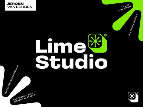 LimeStudio - Logo Design by Jeroen van Eerden on Dribbble Green Brand Identity, Film Studio, Green Brands, Graphic Design Fun, Corporate Identity, Graphics Design, Visual Identity, Creative Professional, Lime Green