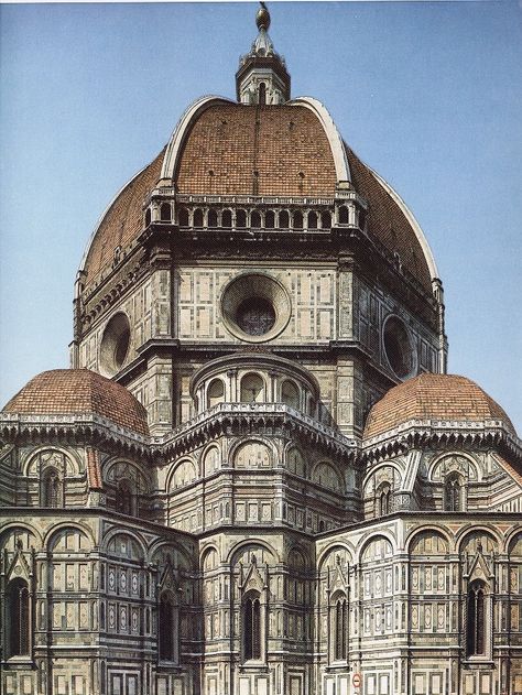 Filippo Brunelleschi, Florence Cathedral, Architecture Drawing Sketchbooks, Firenze Italy, Cathedral Architecture, Places In Italy, Architectural Drawing, Classical Architecture, Medieval Castle